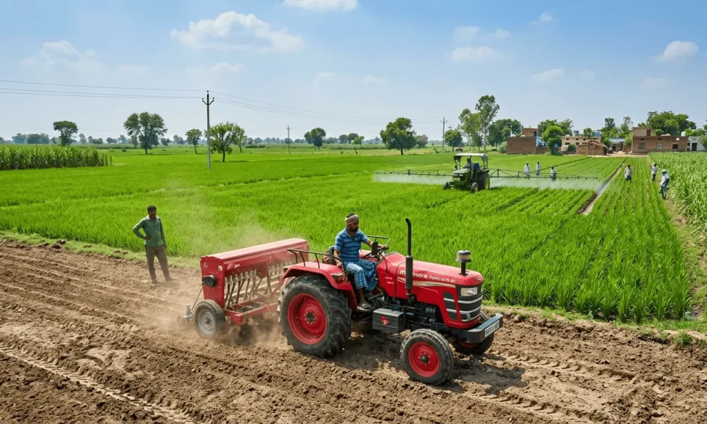 It refers to technology-based agricultural machinery that improves efficiency and productivity.